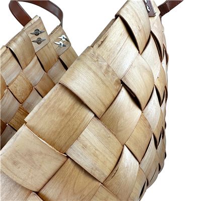 Porte-revues en bois tressé