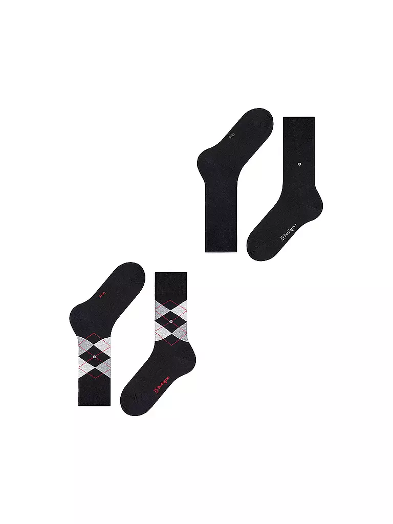 BURLINGTON Herren Socken EVERYDAY 2-er Pkg. 40-46 black schwarz