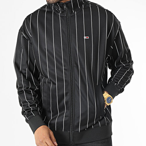 Veste Zippée A Rayures Relaxed Pinstripe 6360 Noir