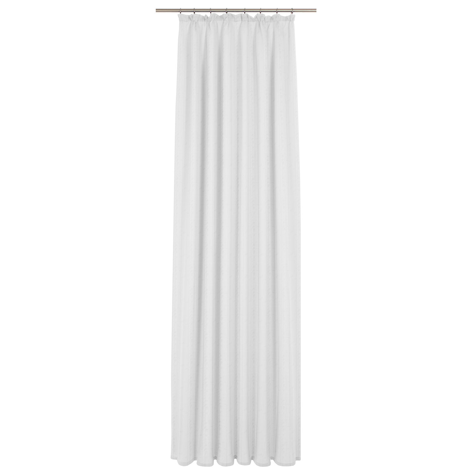 Vorhang - transparent-weiß - Streifen - 300x125 cm