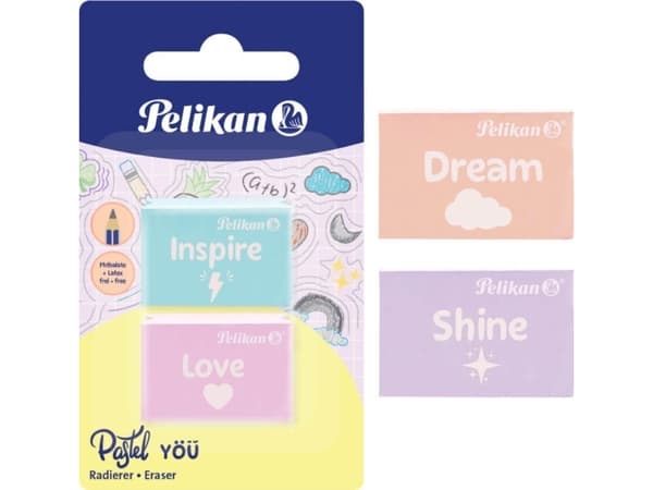 Pelikan 606196, Plast, Assorterte farger, Blister, 2 stykker
