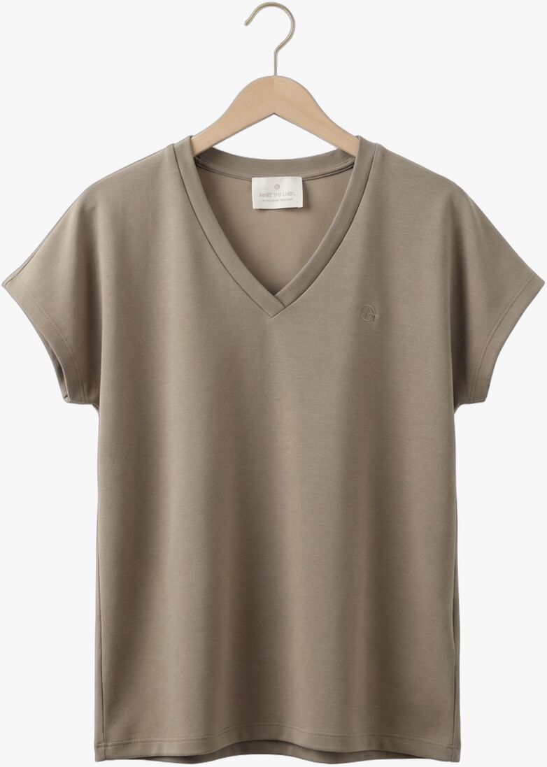 taupe aimee the label t-shirt ingrid