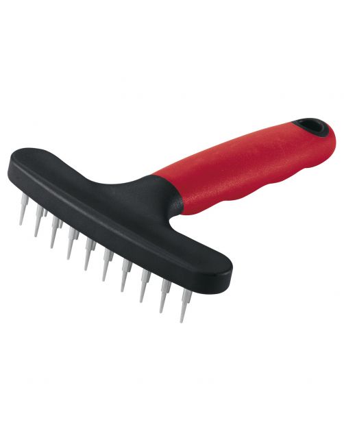 Ferplast Herderhark Dubbel - Hondenvachtkam - 11x15.5 cm Rood Zwart