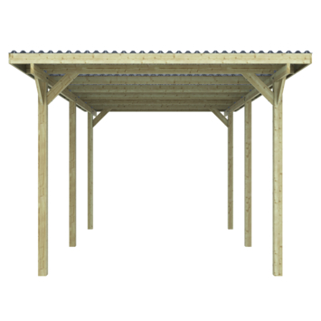 Carport Eagle 300 x 500 cm hout en kunststof