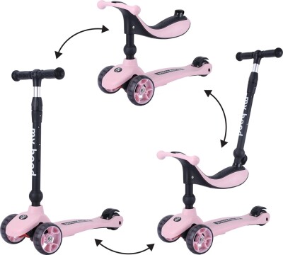 My Hood - 2-I-1 Løbecykel Og Løbehjul - Kick'n Ride - Pink