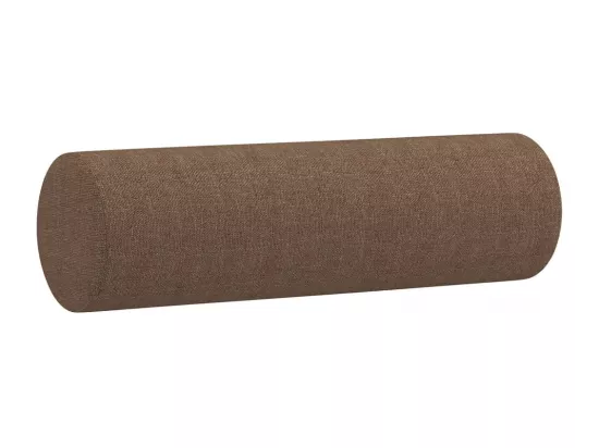 Canapé 2 places avec oreillers décoratifs marron 120 cm tissu