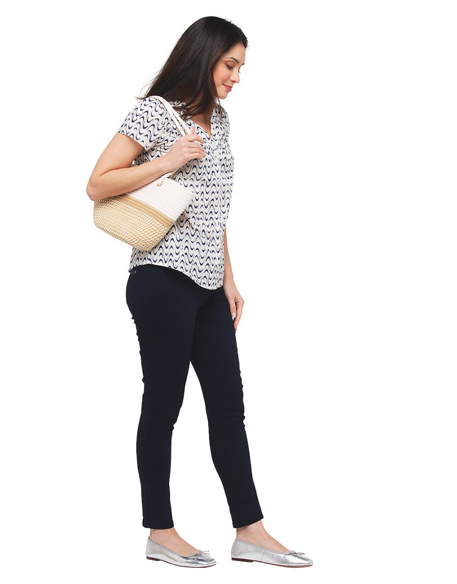 Pantalon bleu marine 7/8e