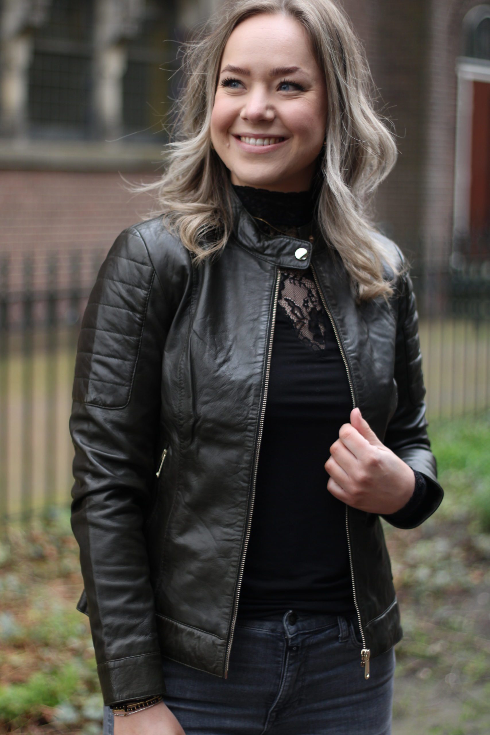 Chabo - Jordan Leather Jacket - Olijf Groen