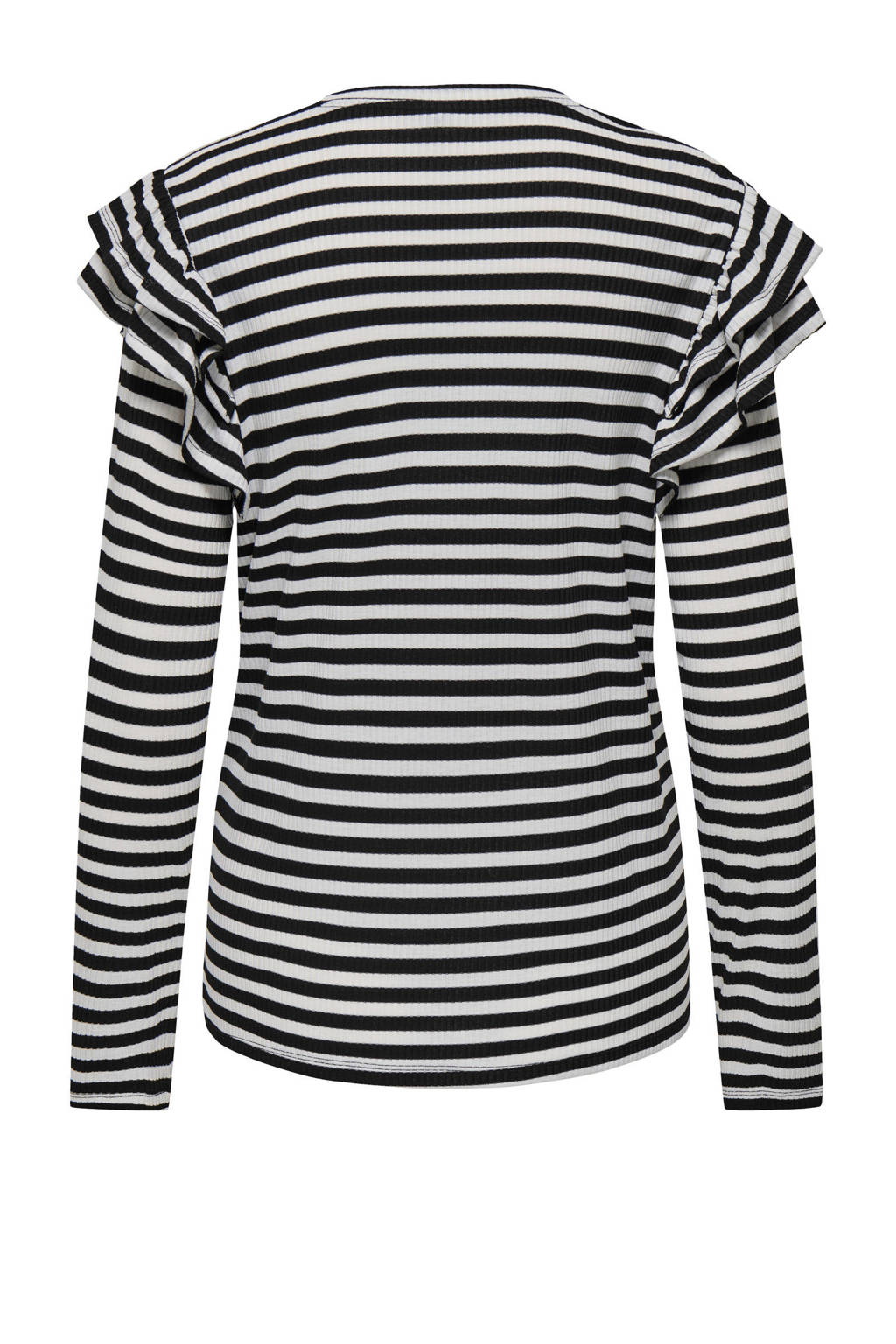 ONLY MATERNITY gestreepte zwangerschapslongsleeve OLMEVIE zwart/wit