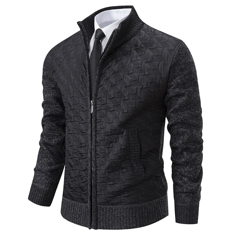 YIKES - Vest met opstaande kraag, melange paneel en rits