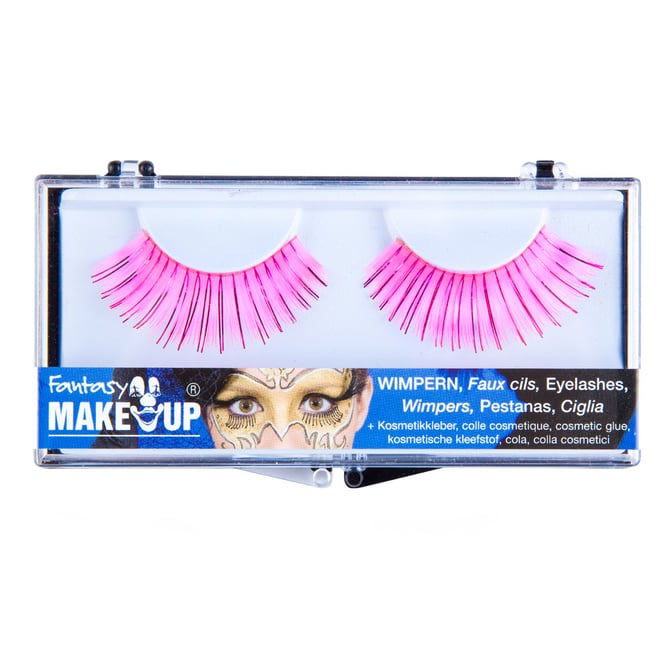 Wimpern - zum Ankleben - inkl. Kleber - pink