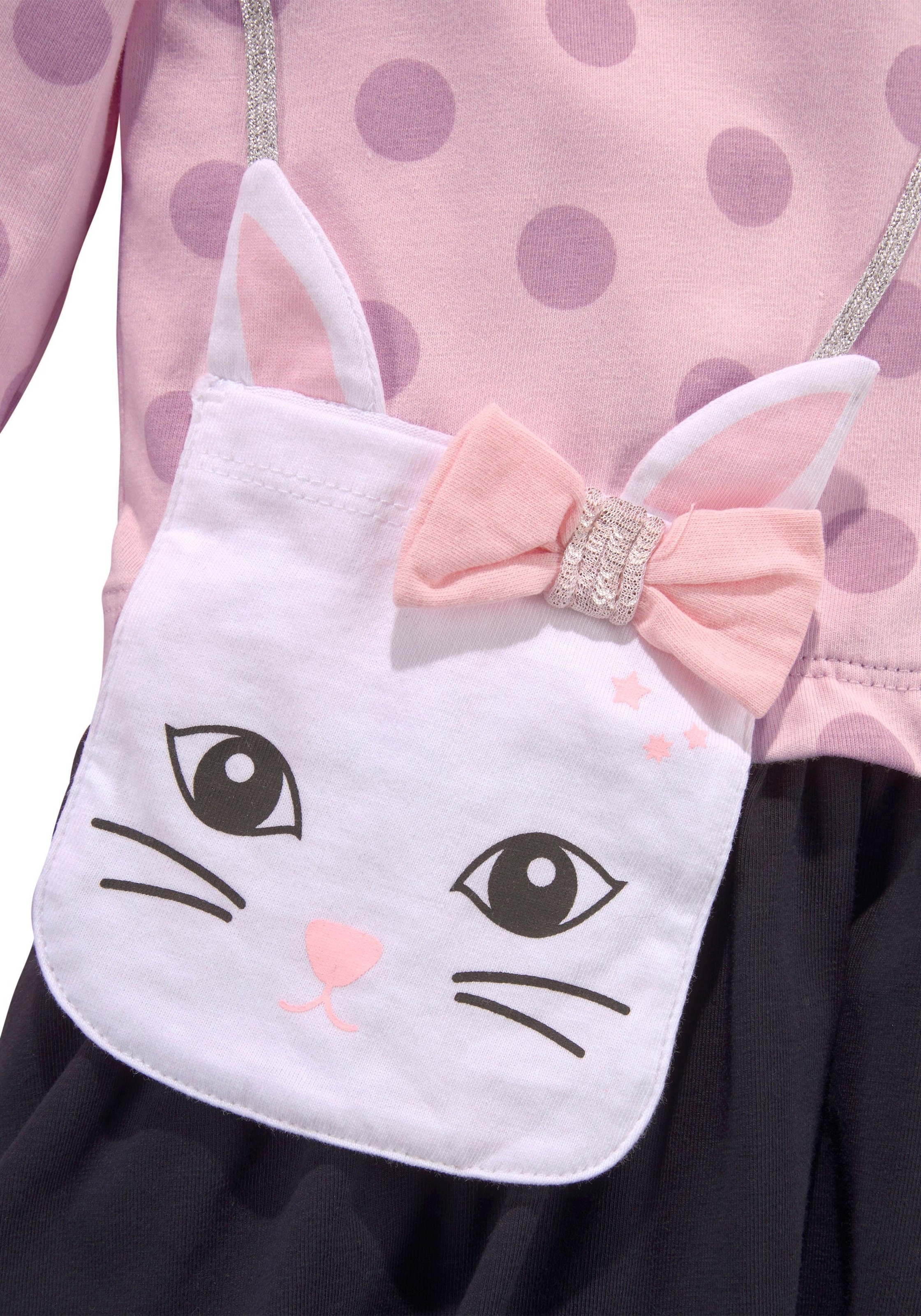 KIDSWORLD Jerseykleid »für kleine Mädchen« aufgesetzte Tasche ideal für festliche Anlässe,  kniefreie Länge