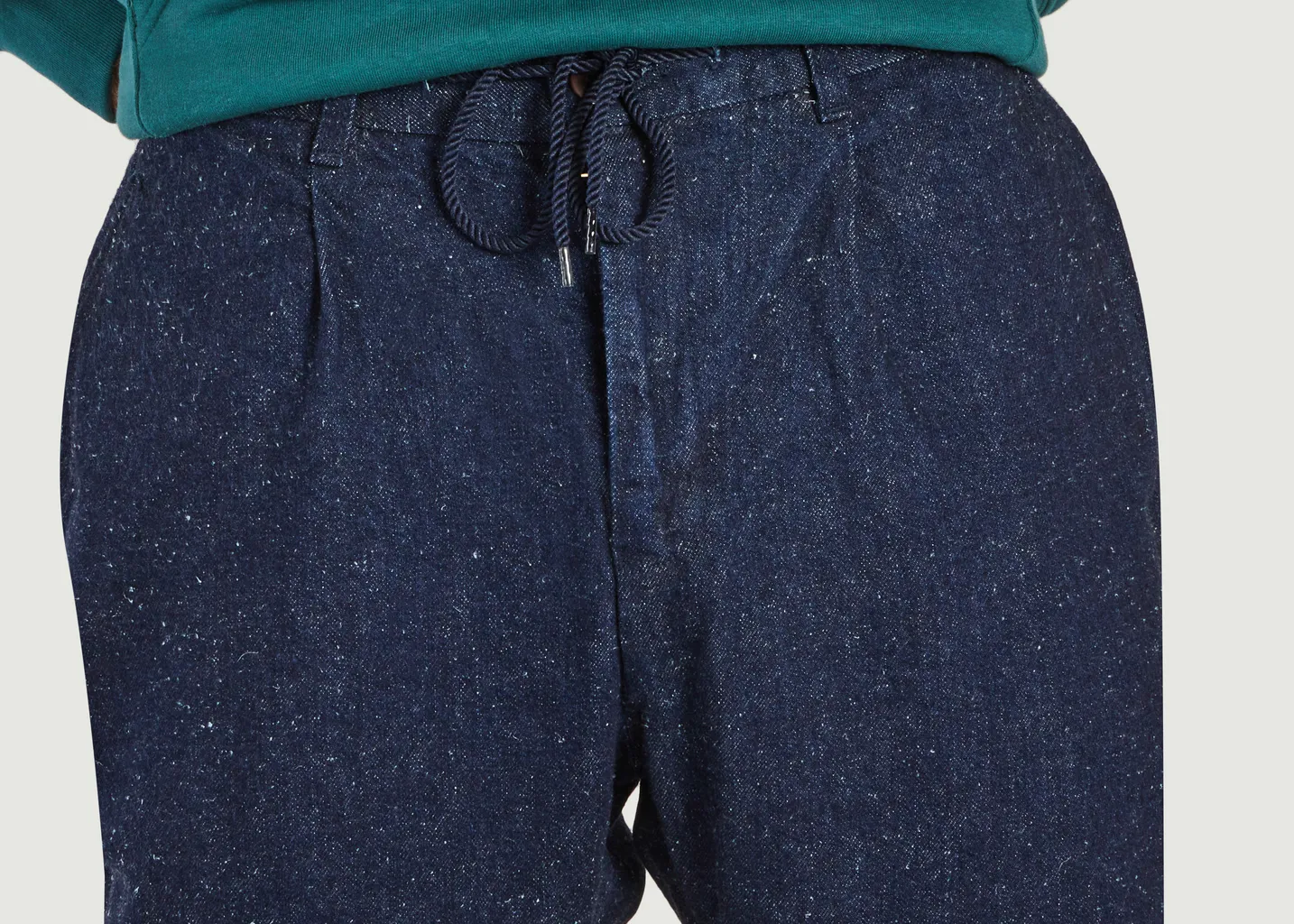 Pantalon loose en denim de coton et fibres de banane Japan Blue Jeans