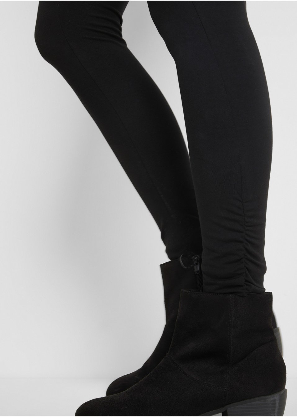 Legging avec large empiècement confortable à la taille et détail fronce