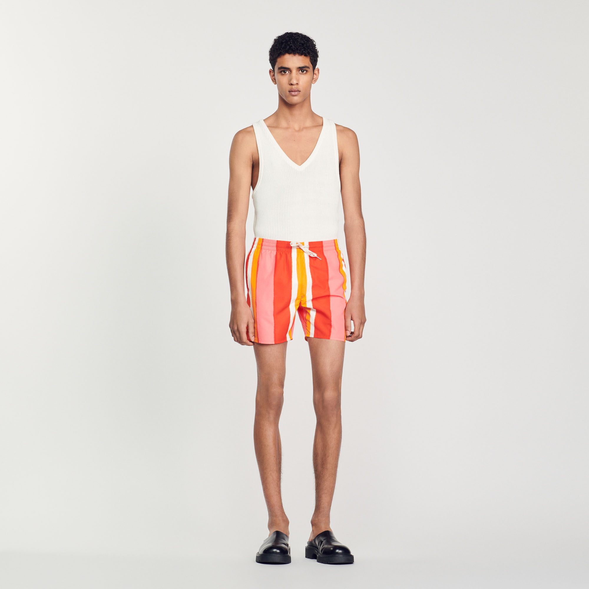 Maillot de bain imprime raye