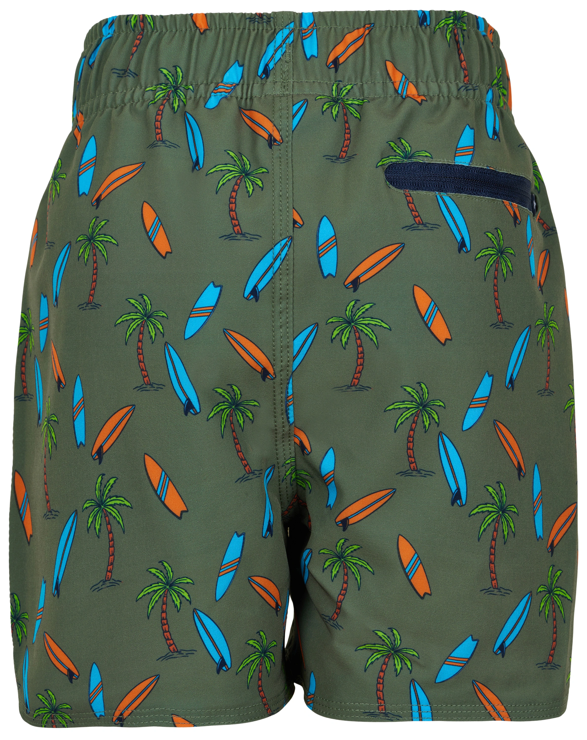 Badeshorts PALME in dunkelgrün
