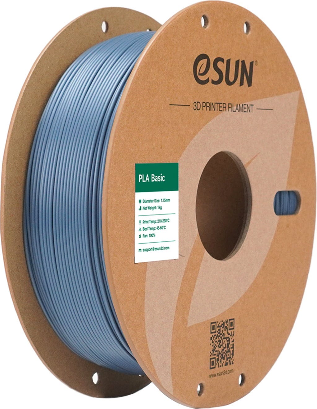 eSUN  PLA-Basic Grey, 1,75 mm / 1000 g    Allround PLA Material in Grau