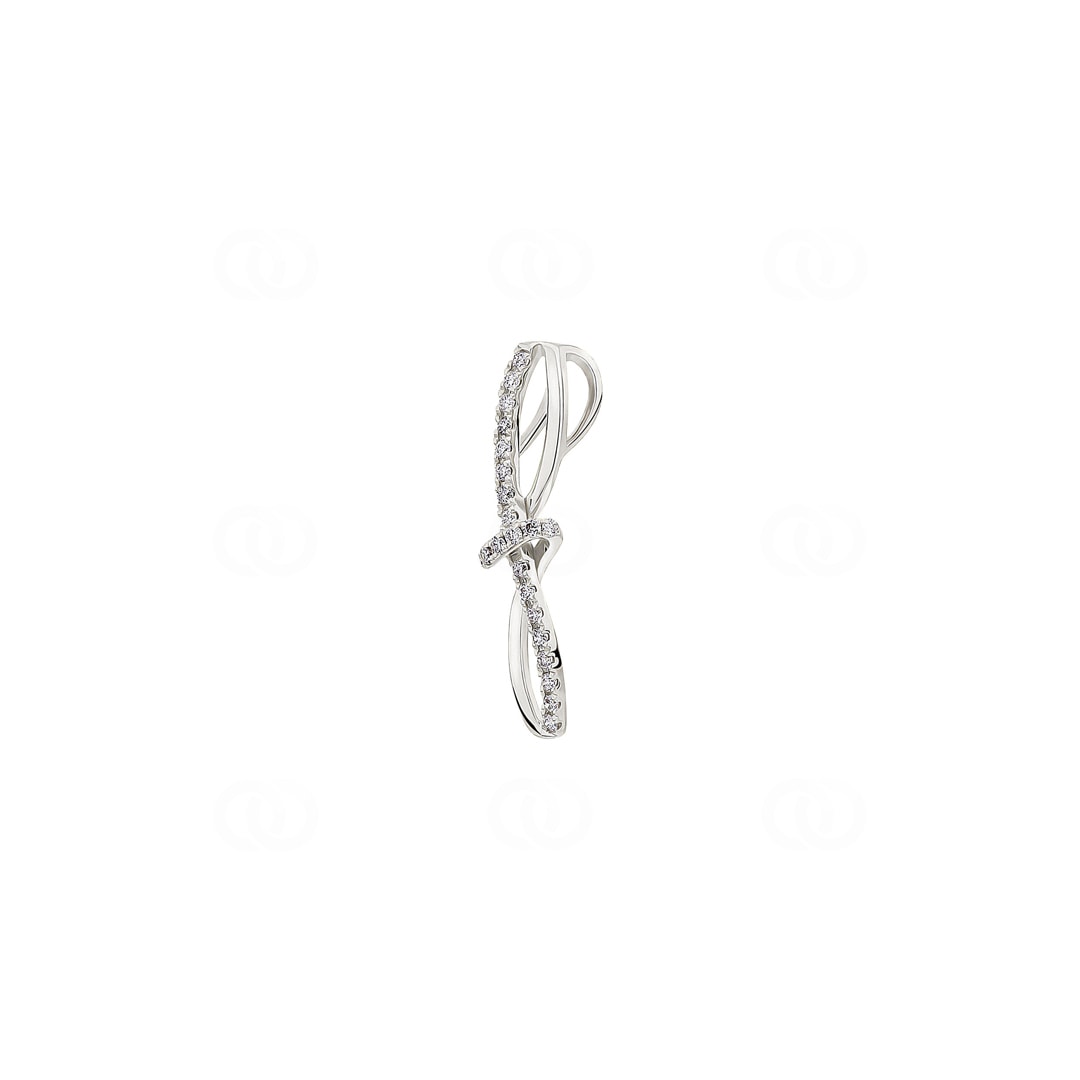 Anhänger 750/18 K Weissgold mit Diamanten 0.09 ct H/si