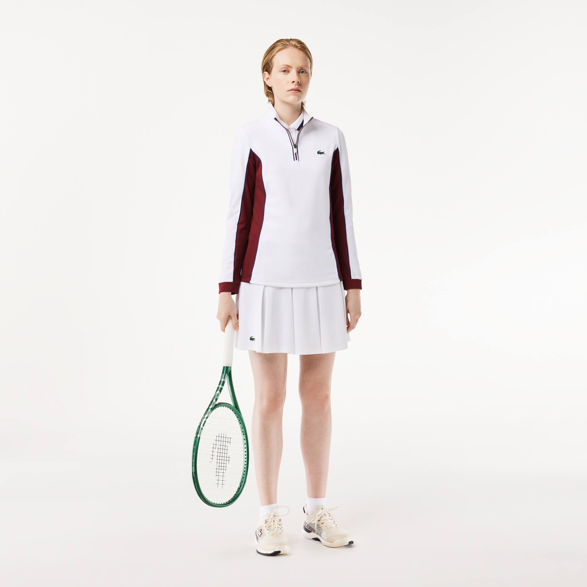 Sweatshirt slim fit Sport avec manches contrastées Sweatshirts - Blanc - Lacoste - Femme