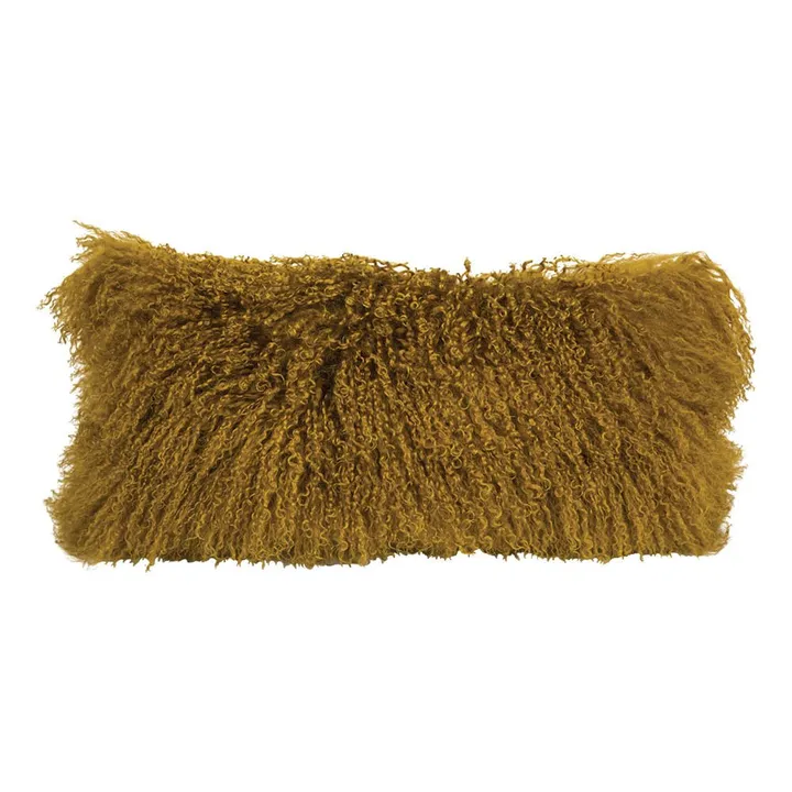 Maison de Vacances Coussin basic en peau de chèvre du Tibet | Ocre