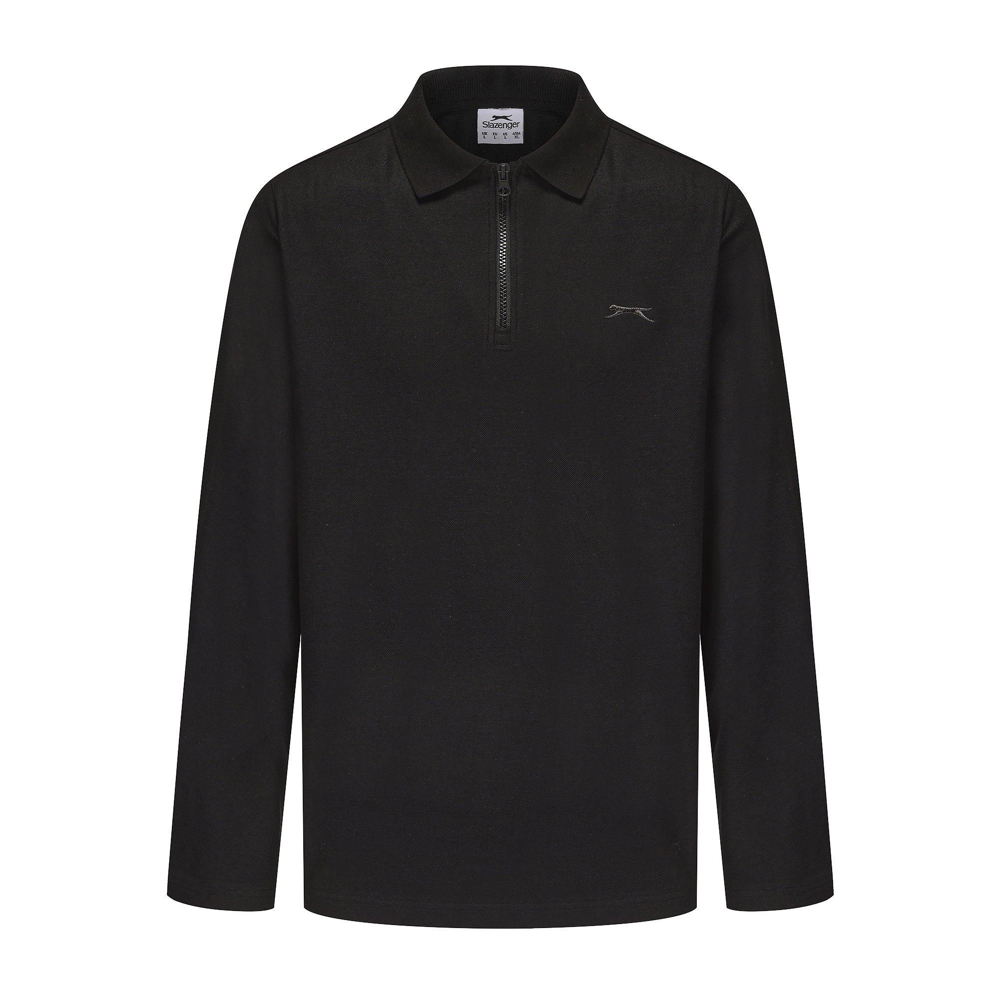 Slazenger SlazquarterZip Long Sleeve Mens Polo