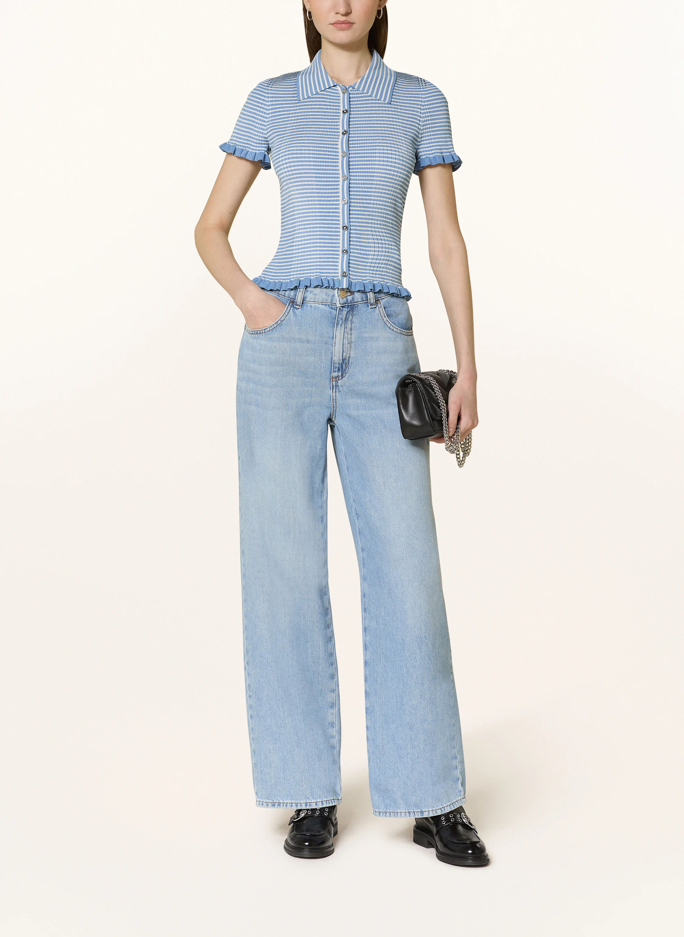 CLAUDIE PIERLOT Strickbluse mit Rüschen