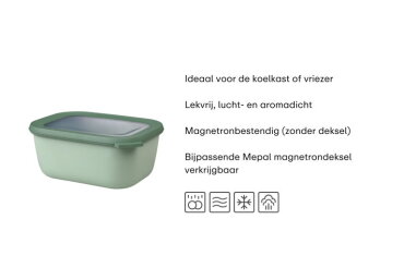 Multikom Cirqula rechthoekig 1500 ml - Nordic sage