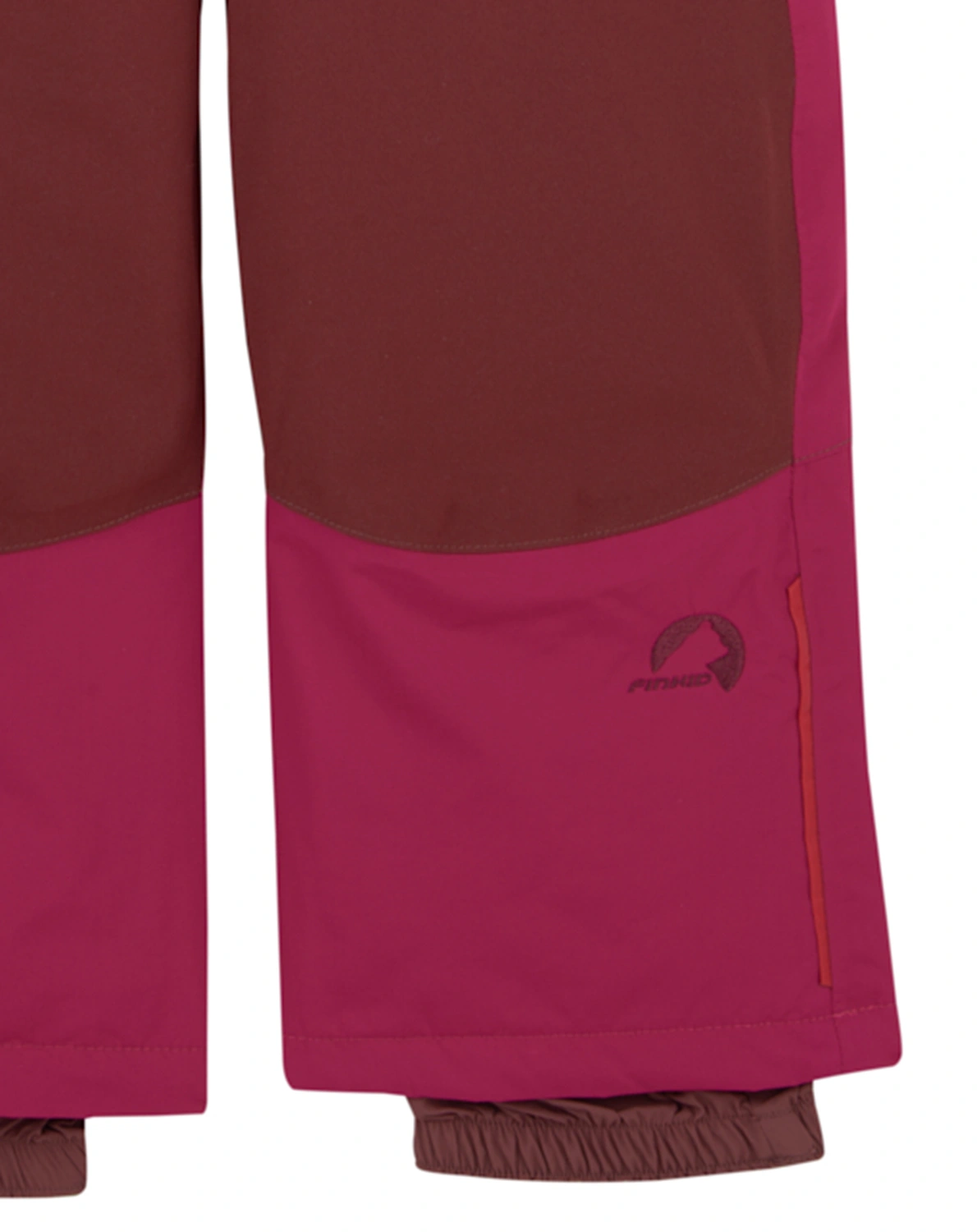 Schneehose RUUVI mit abnehmbaren Trägern in raspberry/sable