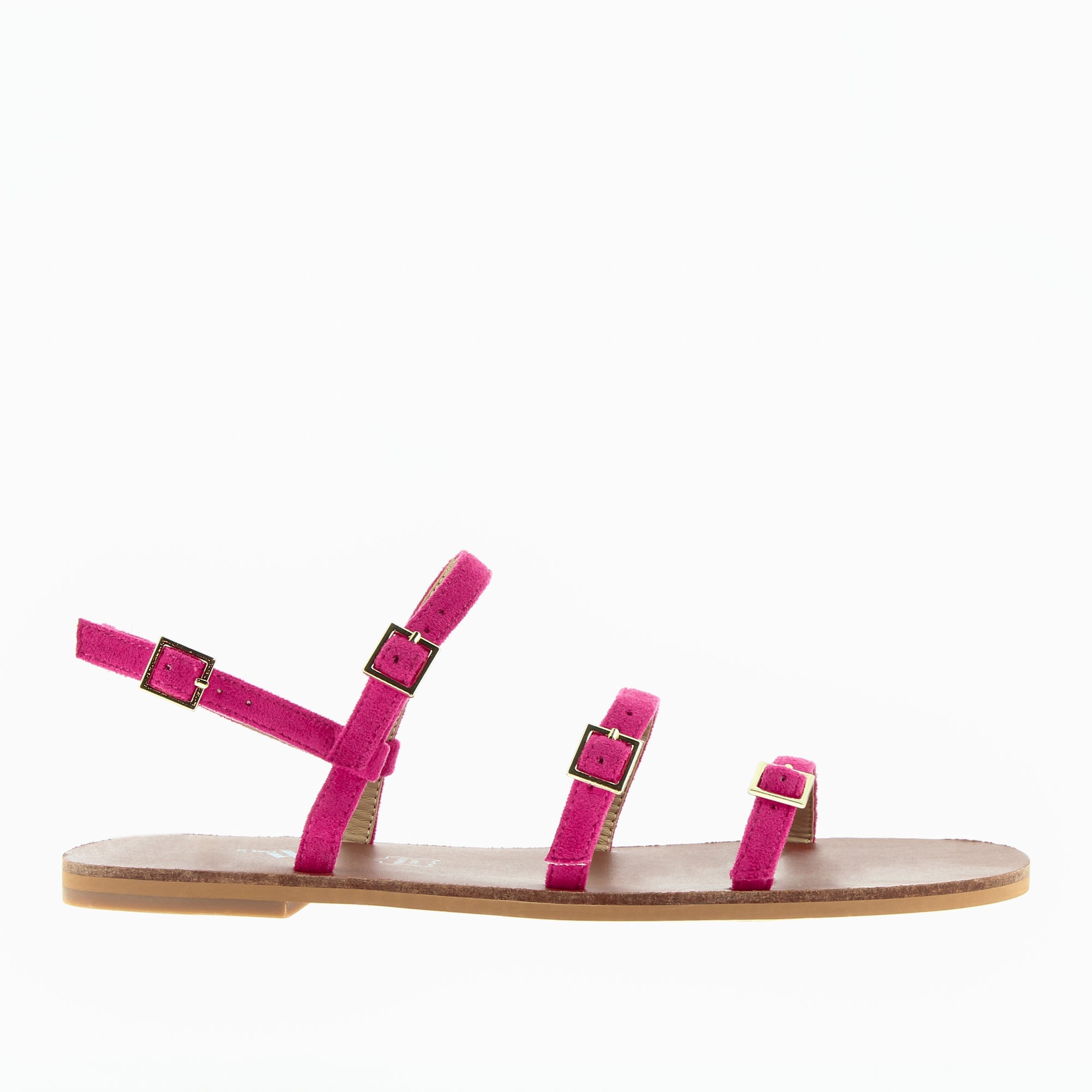 Sandales plates-Sandales plates Jorja à fines brides fuchsia