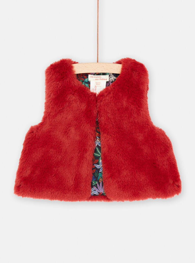 Cardigan sans manche pour bébé fille
