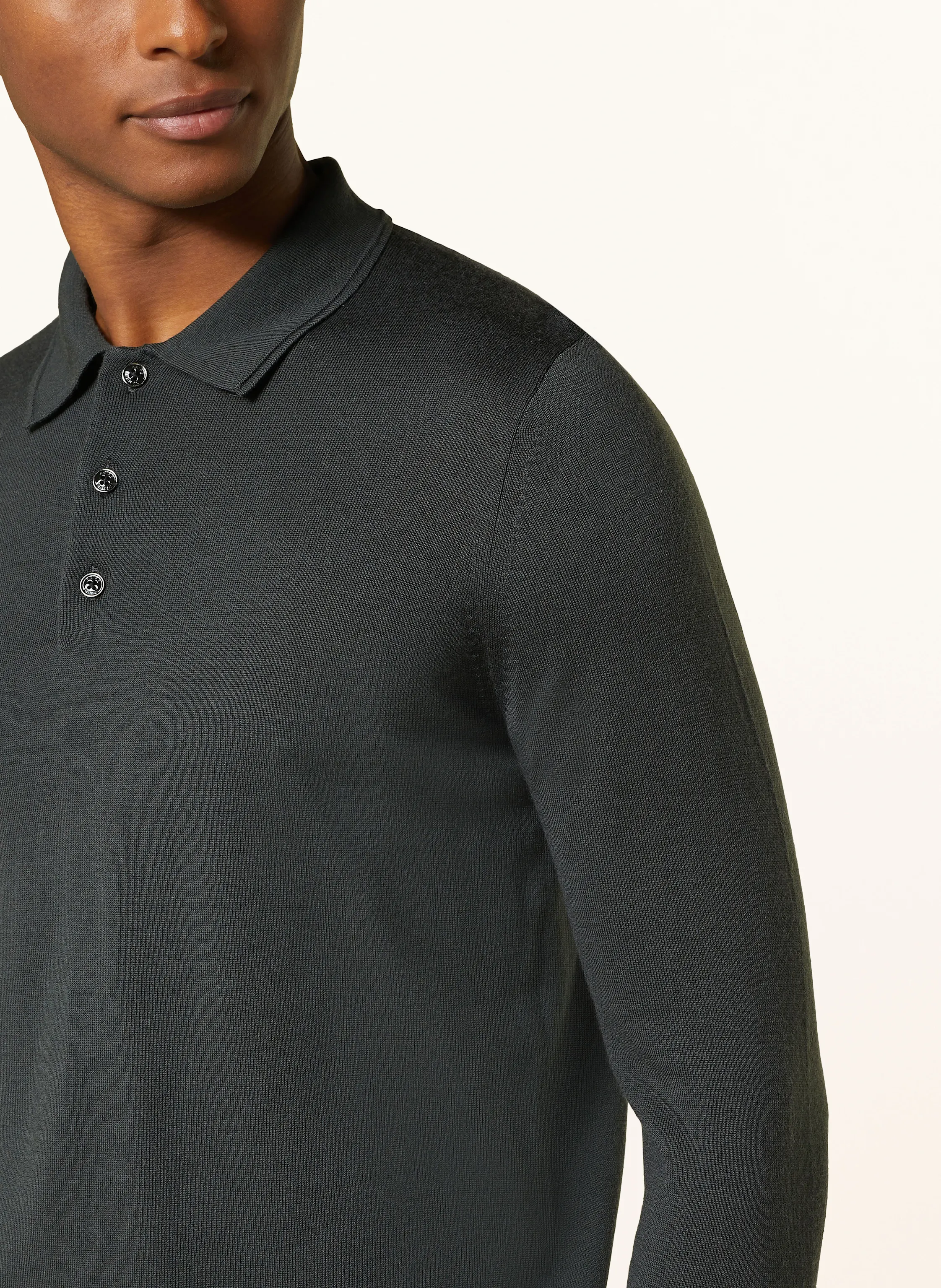REISS Strick-Poloshirt TRAFFORD aus Merinowolle