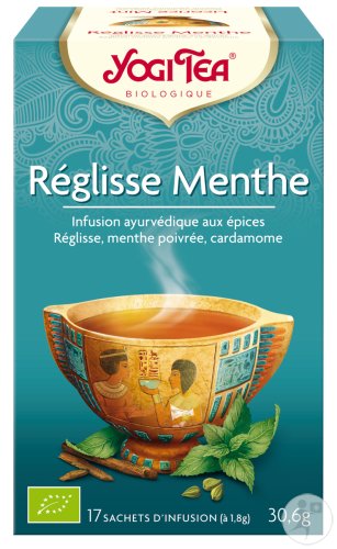 Yogi Tea Réglisse Menthe Bio 17 Sachets Infusion
