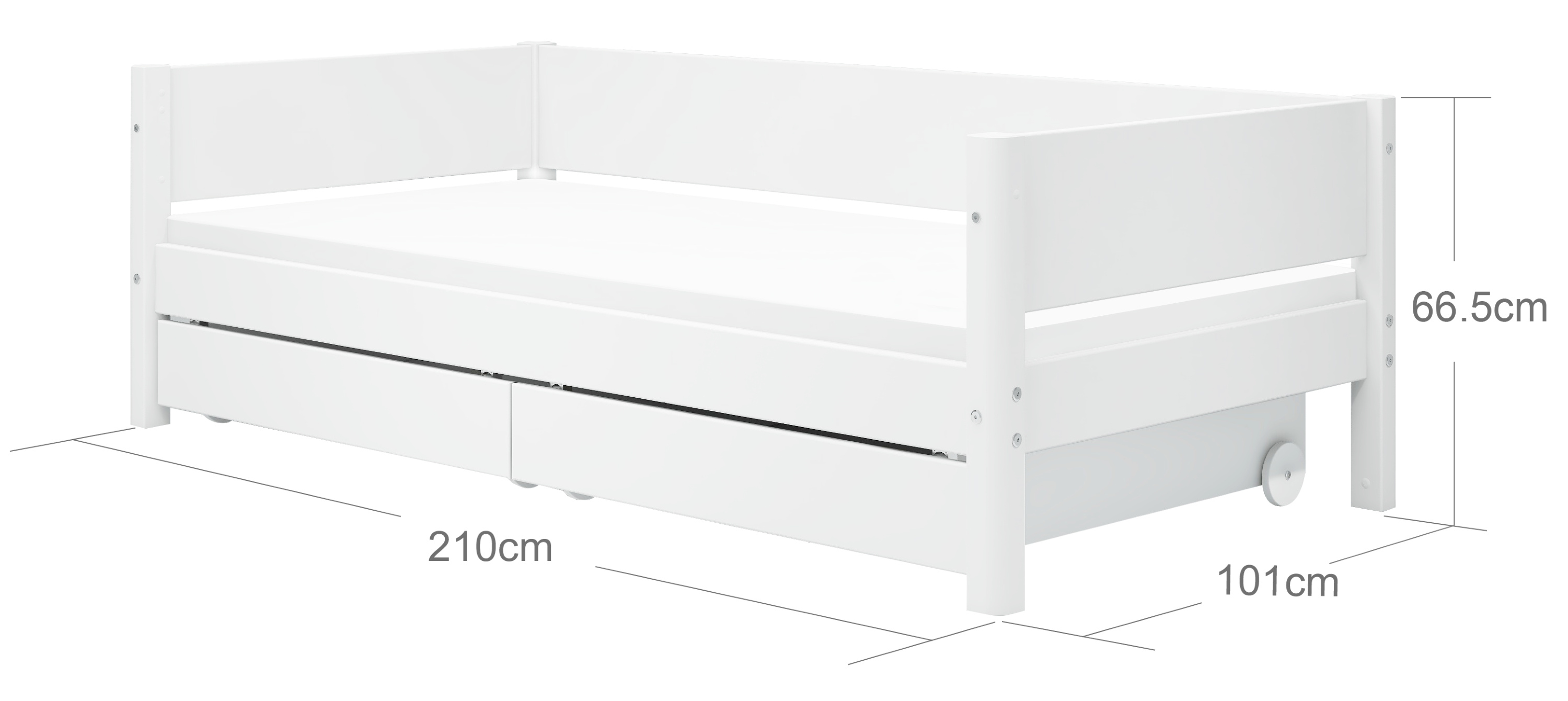 Einzelbett FLEXA WHITE