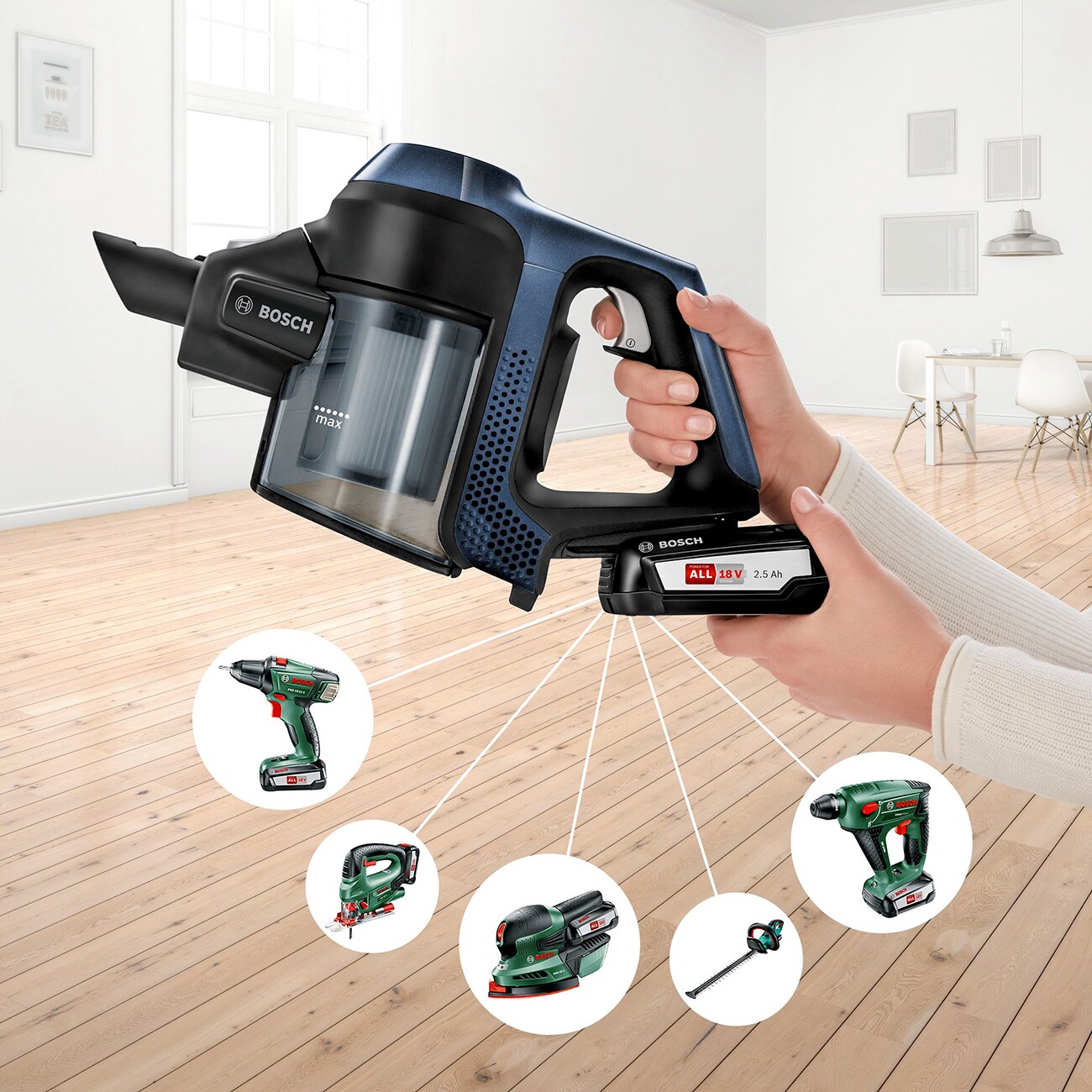 Bosch BBS611PCK blau Akku Staubsauger