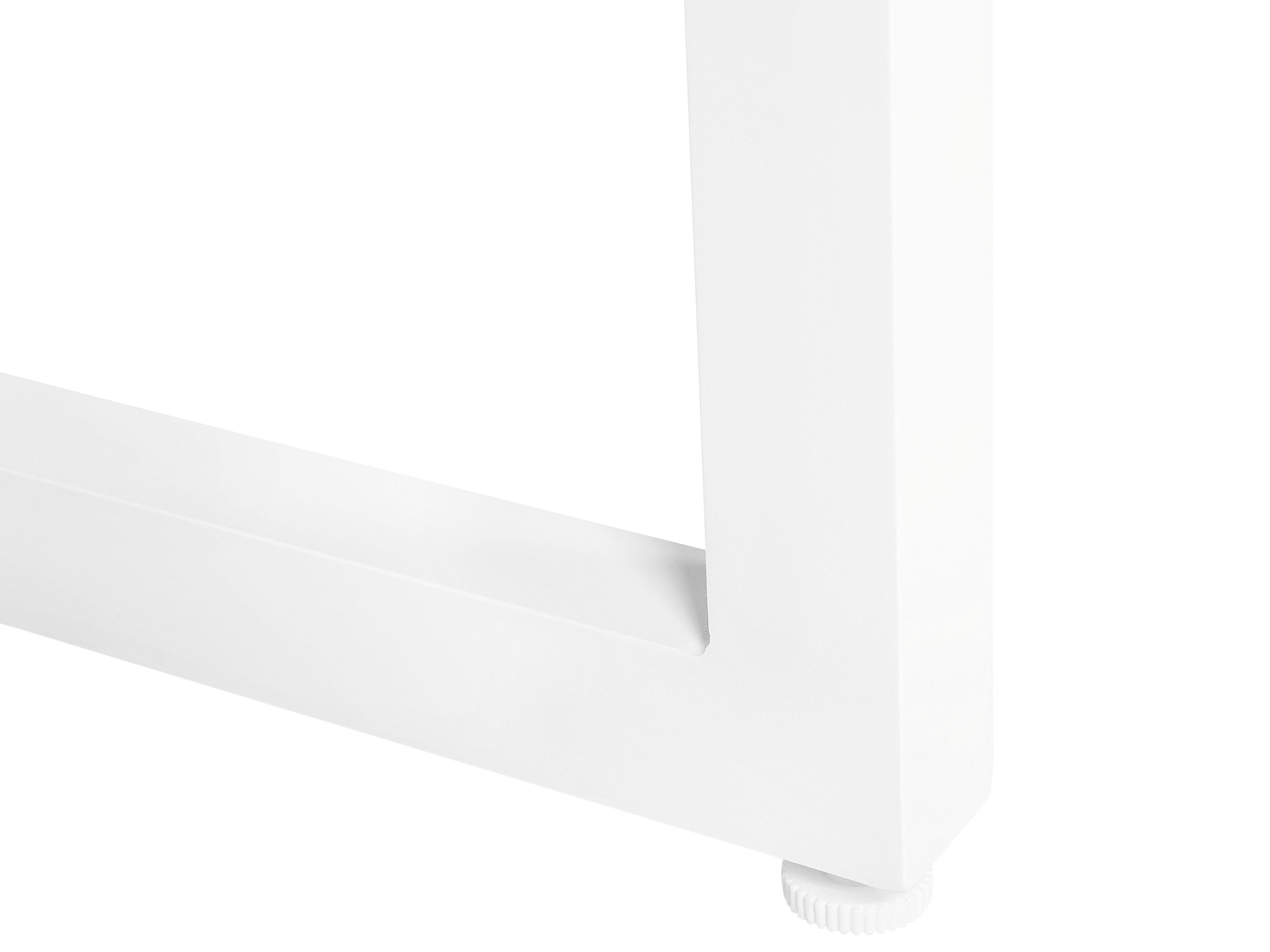 Tuin eettafel BACOLI 210 cm 90 cm Glas Gebroken wit