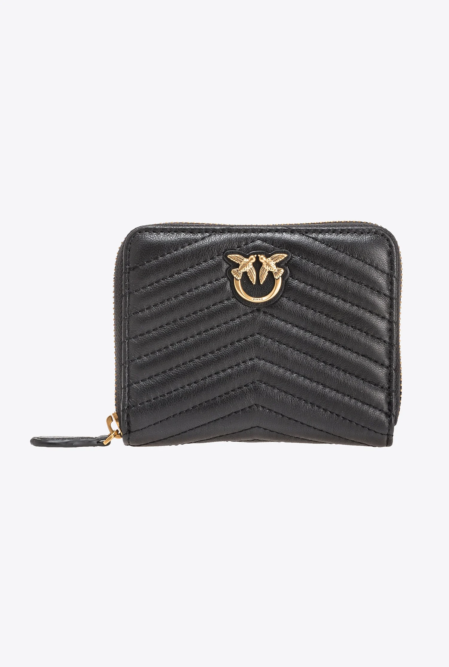 CARRÉ - Portefeuille carré à contour zippé | Noir