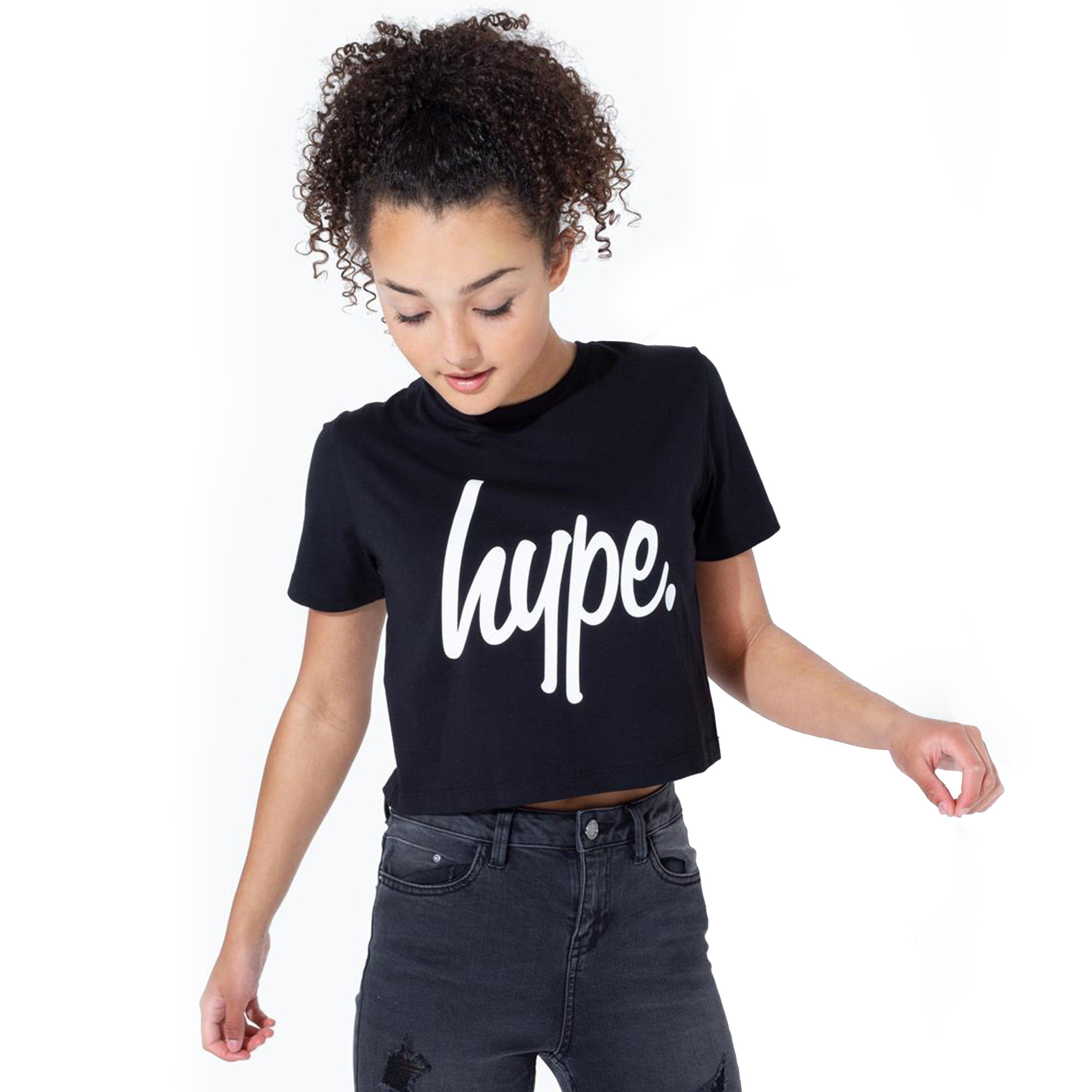 Hype Script Kids Crop T Shirt