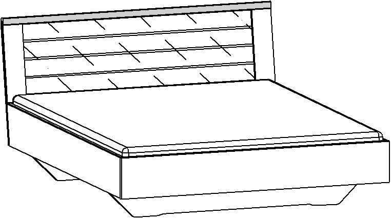 Bett NIENBURG 180 x 200 cm Alpinweiß/Basaltglas
