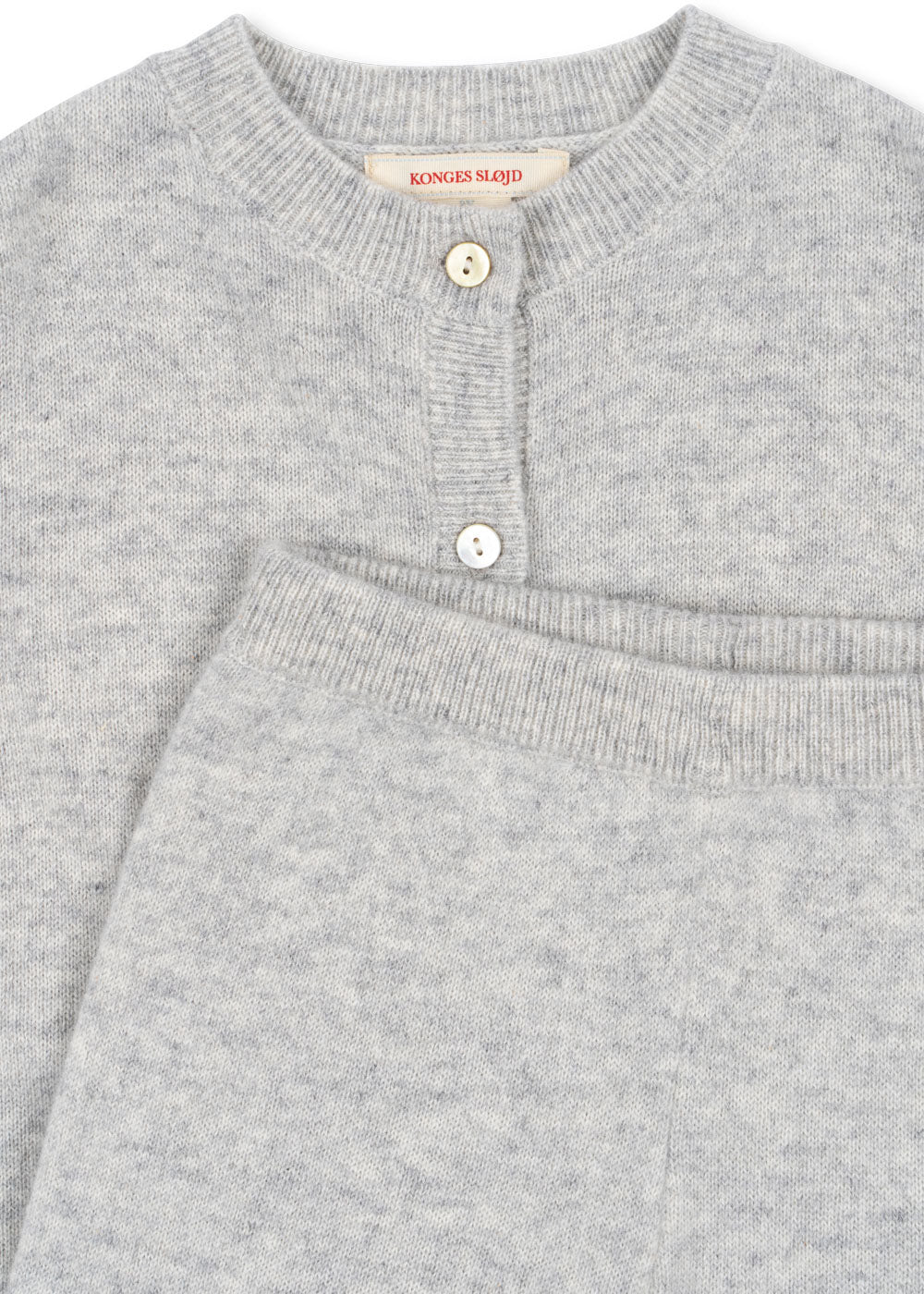 dio cashmere sæt - LIGHT GREY MELANGE - 2Y