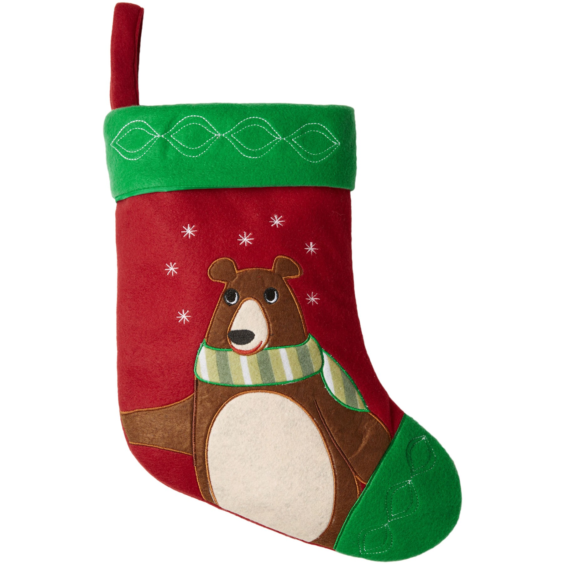 tectake® Nikolausstiefel mit Bären-Motiv