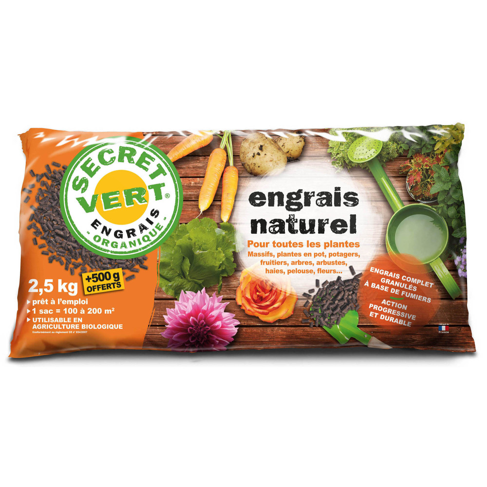 Engrais naturel bio pour toutes les plantes (lot de 3)