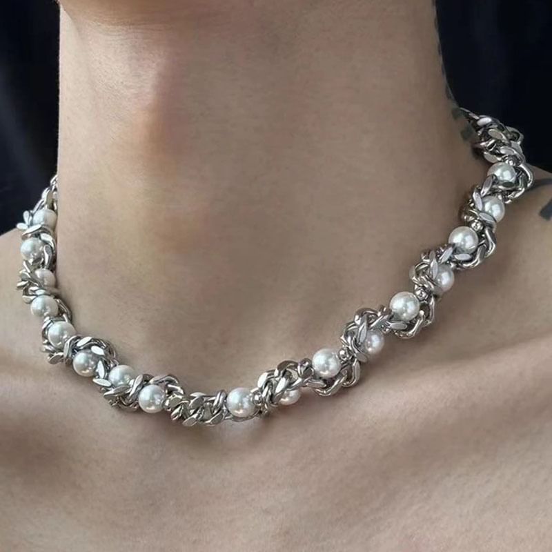 Lilafey - Ketting met imitatieparels en kralen