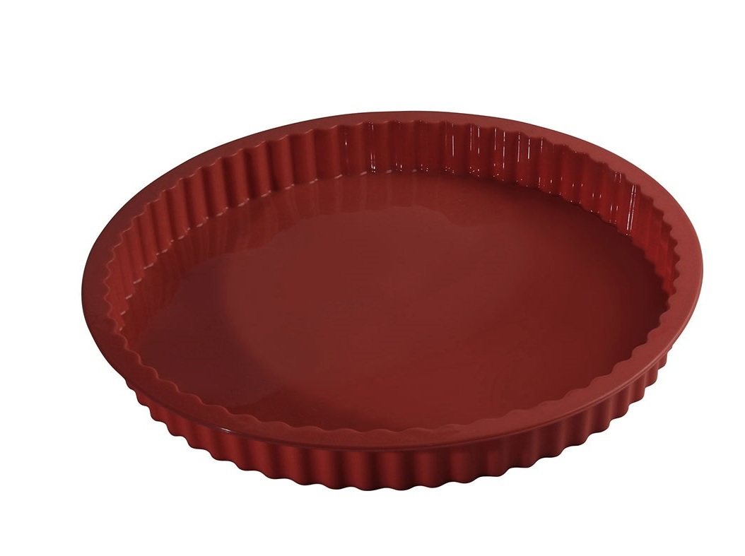 FORMA TARTE SILICONE ACTUEL VERMELHA 27CM