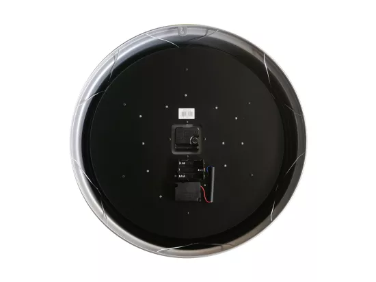 Horloge moderne argentée à mécanismes 52cm