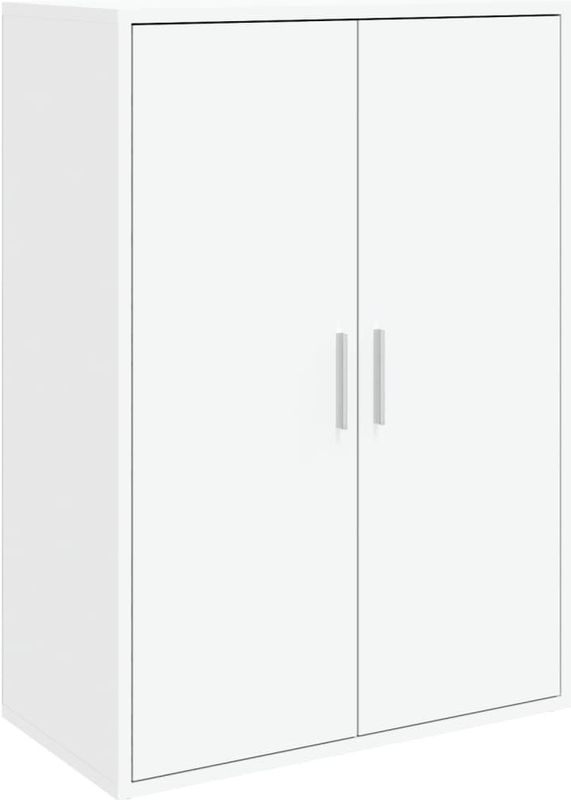 vidaXL - Dressoirs - Wit - Bewerkt Hout - Set van 2
