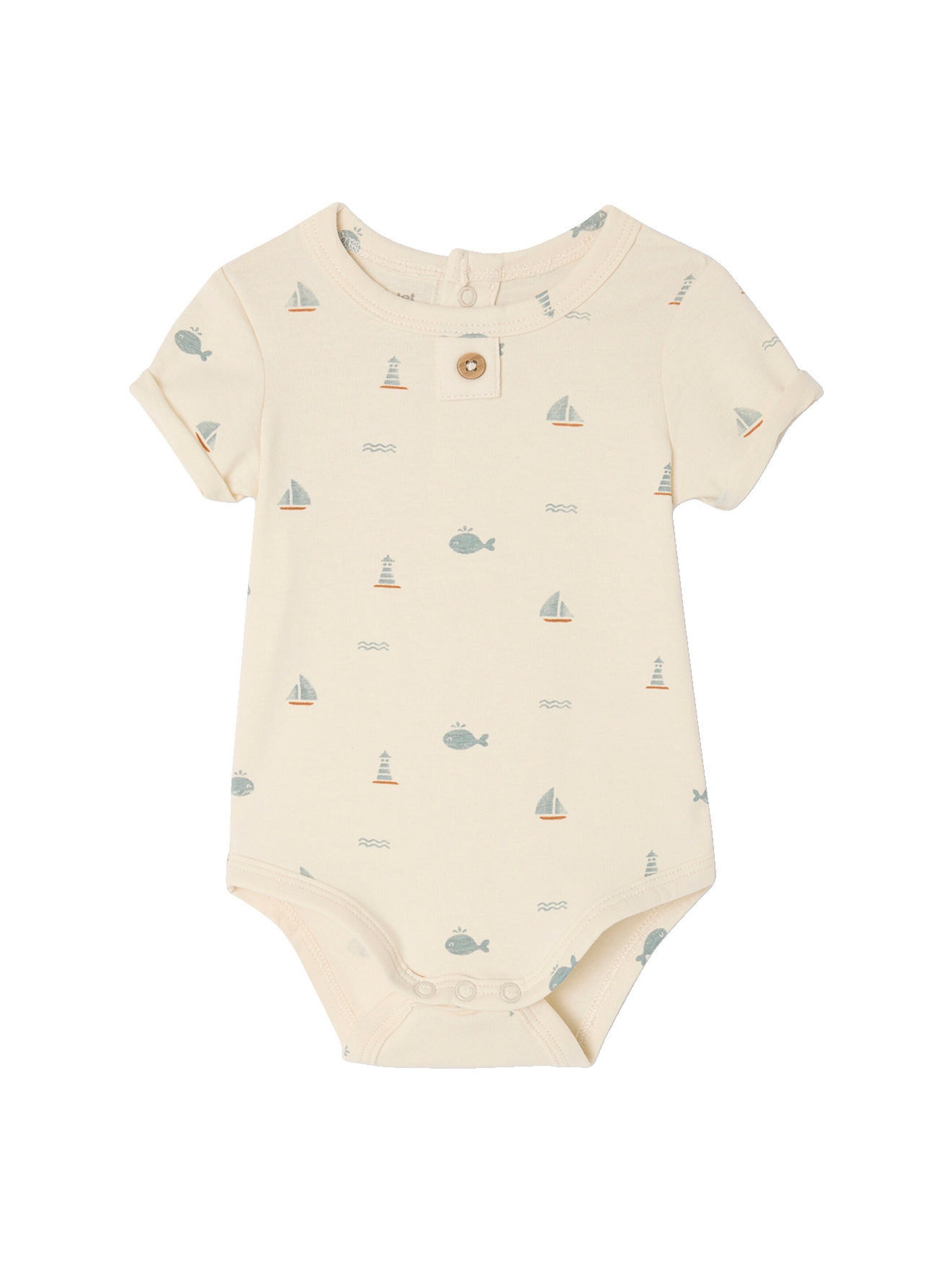 Vertbaudet Bio-Kollektion: 2er-Pack Baby Bodys für Neugeborene mit Öffnung hinten wollweiß