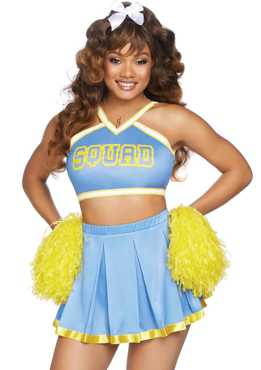 Cheerleader Pak Blauw Dames Leg Avenue