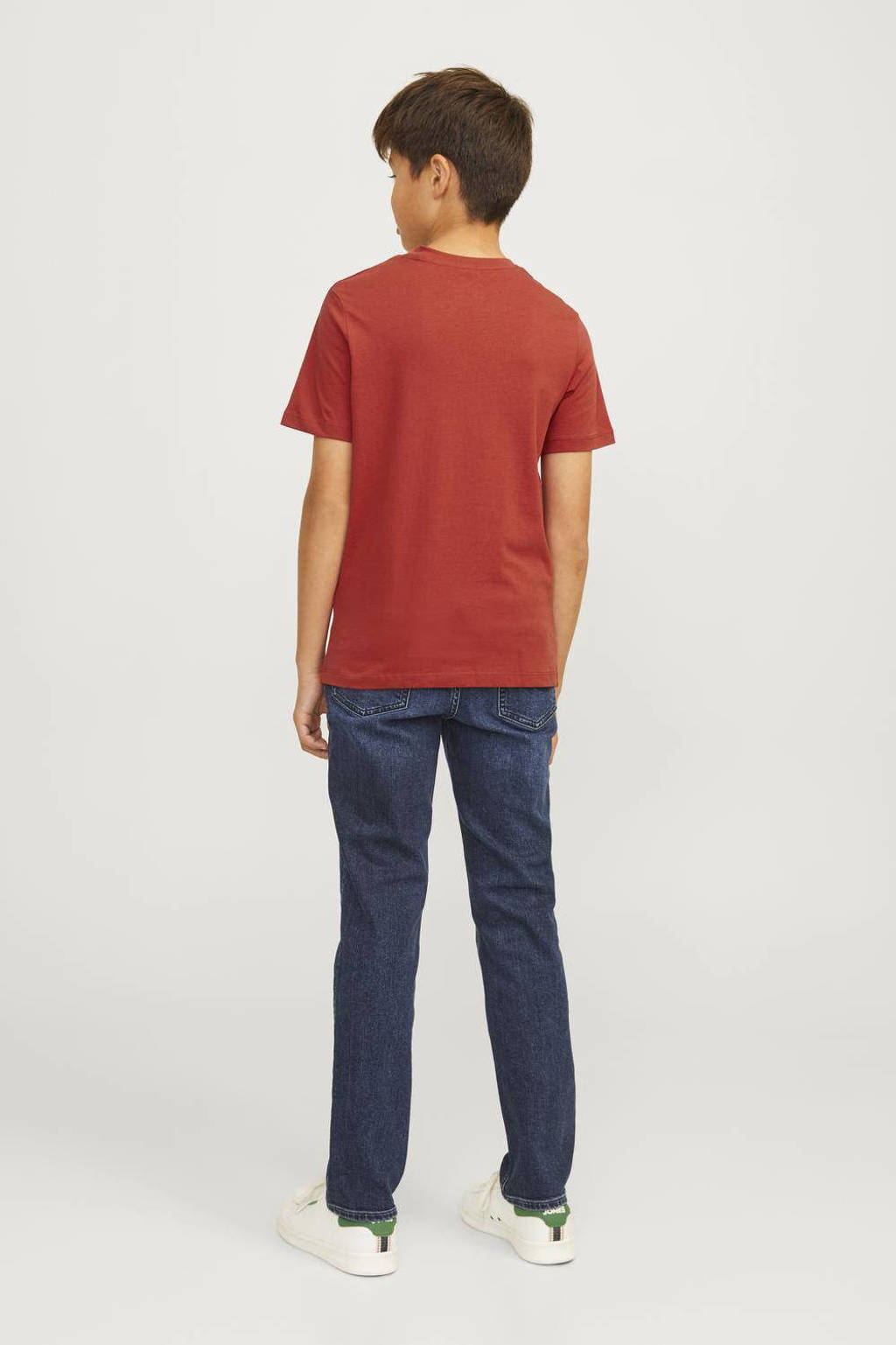 JACK & JONES T-shirt JJELOGO met logo warmrood