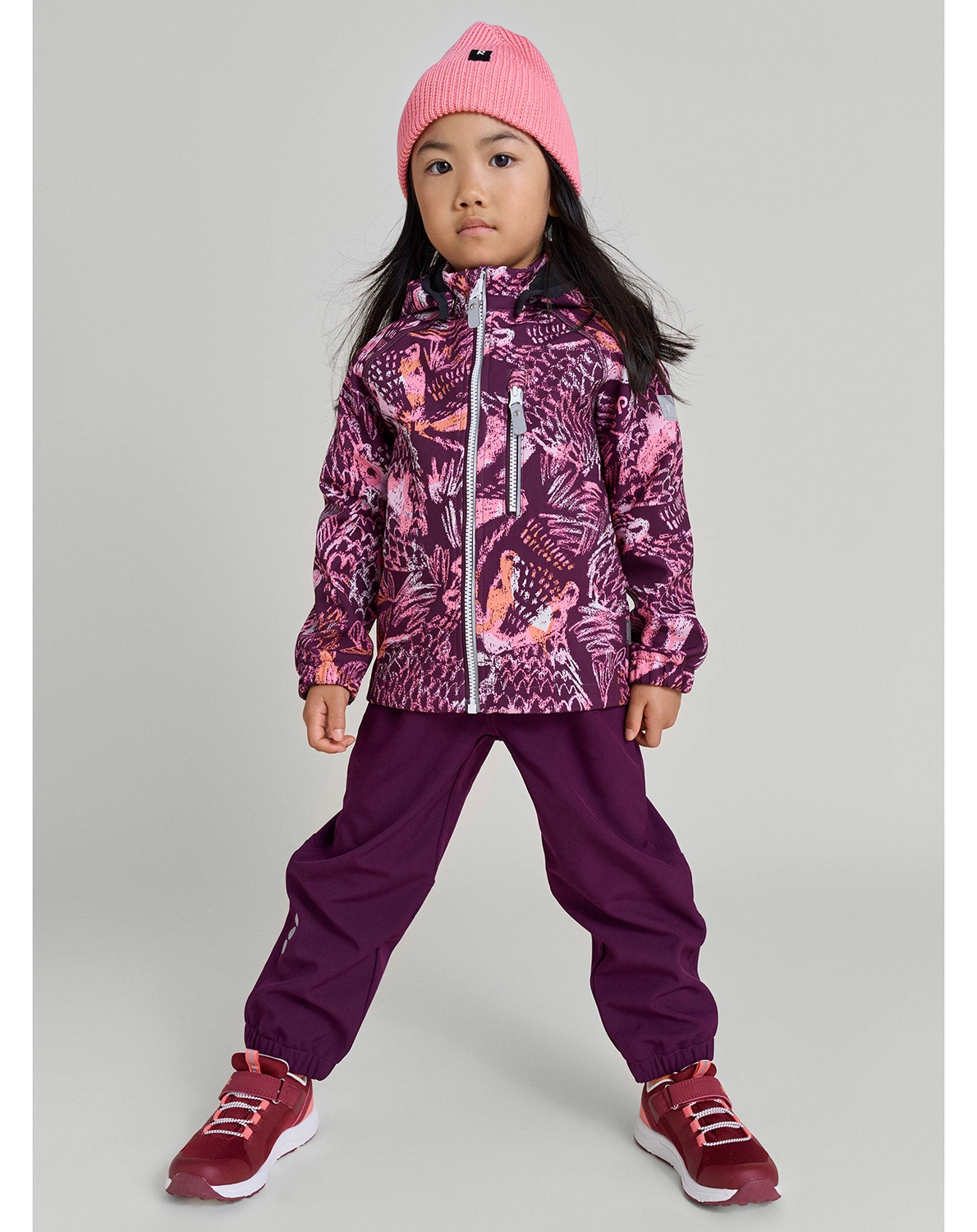 Softshelljacke VANTTI - PATTERN in deep purple