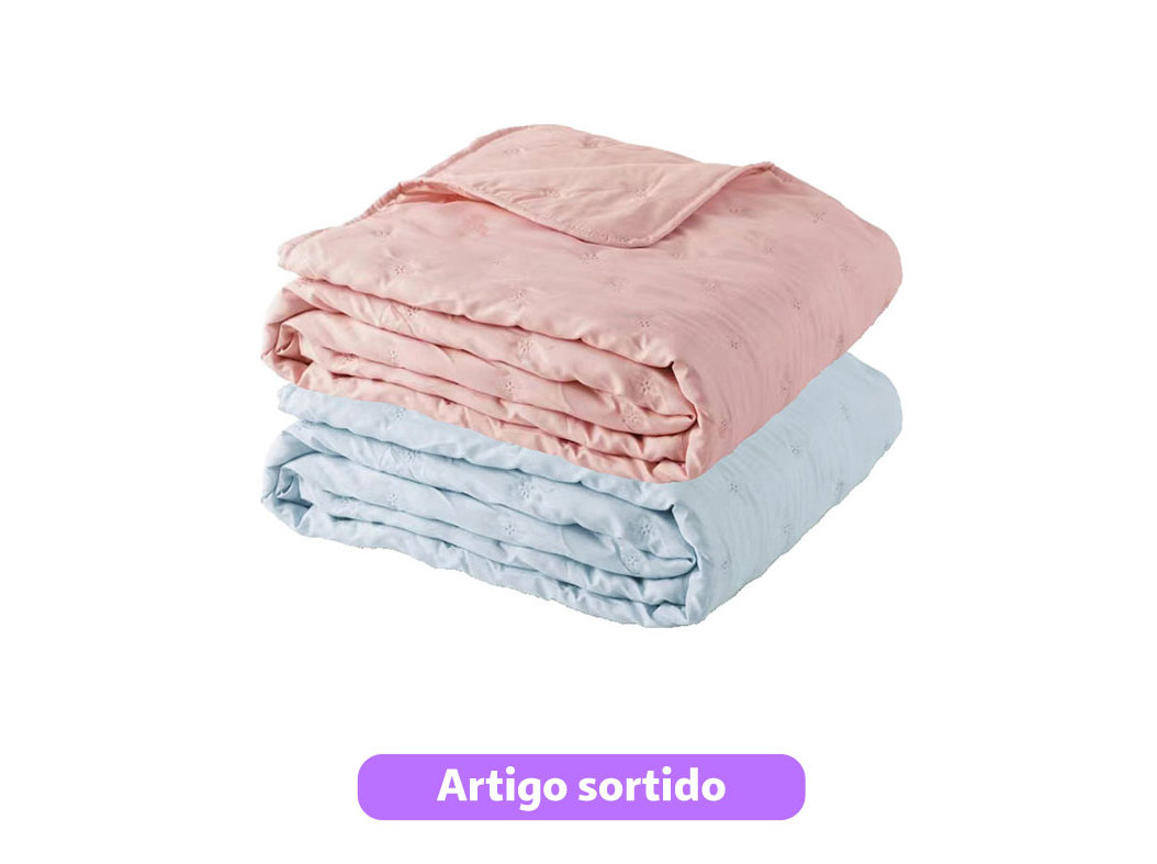 COLCHA ACOLCHOADA 100% POLIÉSTER ACTUEL 75GSM 240X220CM CORES SORTIDAS